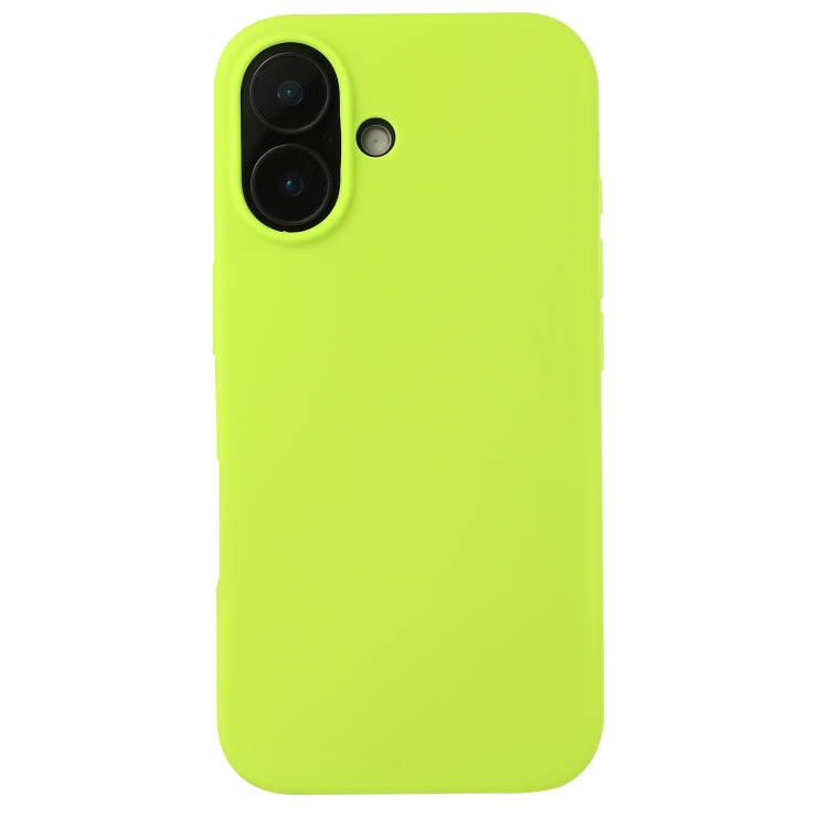 For iPhone 16 Plus Liquid Silicone Phone Case(Brilliant Green)