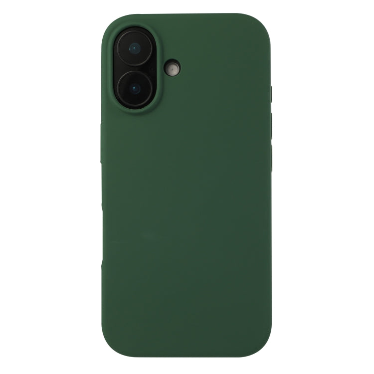 For iPhone 16 Plus Liquid Silicone Phone Case(Clover Green)