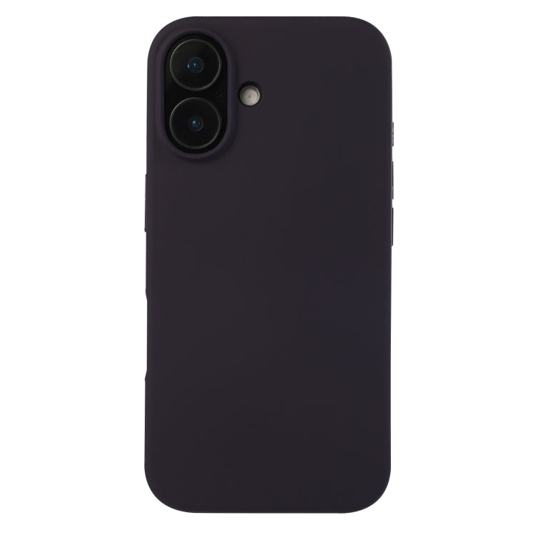 For iPhone 16 Plus Liquid Silicone Phone Case(Berry Purple)