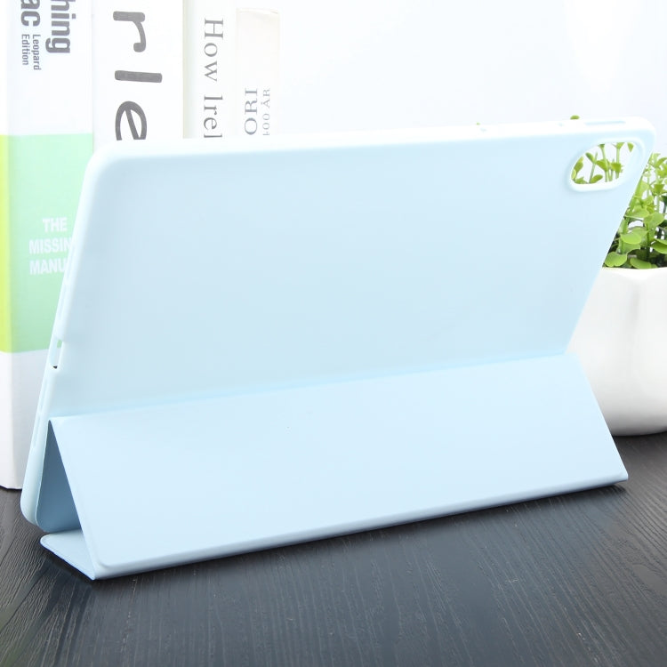 For Huawei MatePad 11.5 S GEBEI 3-folding Holder Shockproof Flip Leather Tablet Case(Sky Blue) - free shipping - PMC Jewellery - Order now!