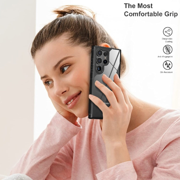 For Samsung Galaxy S25 Ultra 5G Acrylic+TPU Transparent Shockproof Phone Case(Black) - free shipping - PMC Jewellery - Order now!