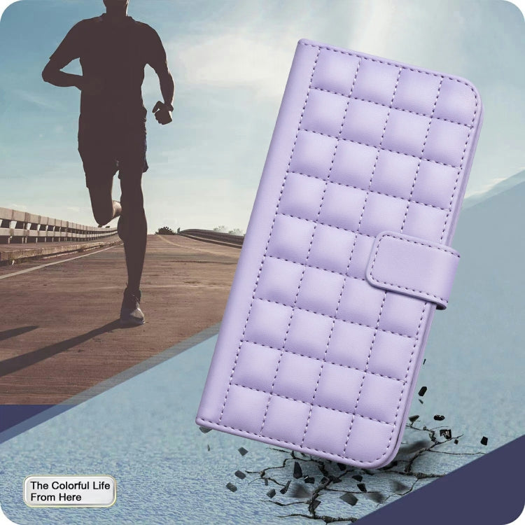 For Samsung Galaxy S25 Ultra 5G Square Texture Leather Phone Case(Purple) - Galaxy S25 Ultra 5G Cases by PMC Jewellery | Online Shopping South Africa | PMC Jewellery | Buy Now Pay Later Mobicred