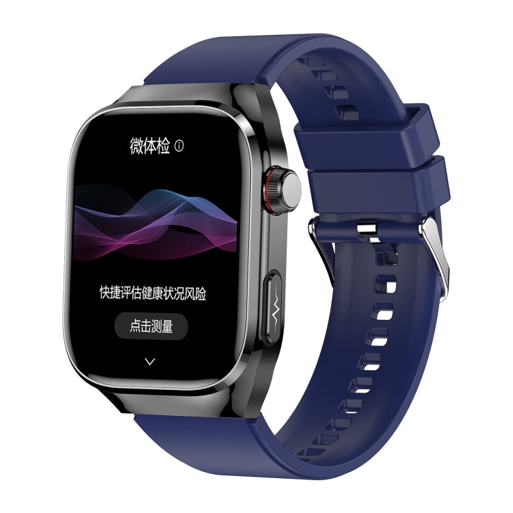 TK16 2.04 inch LCD Screen Silicone Strap Smart Watch Supports Wellness Tracking(Blue)