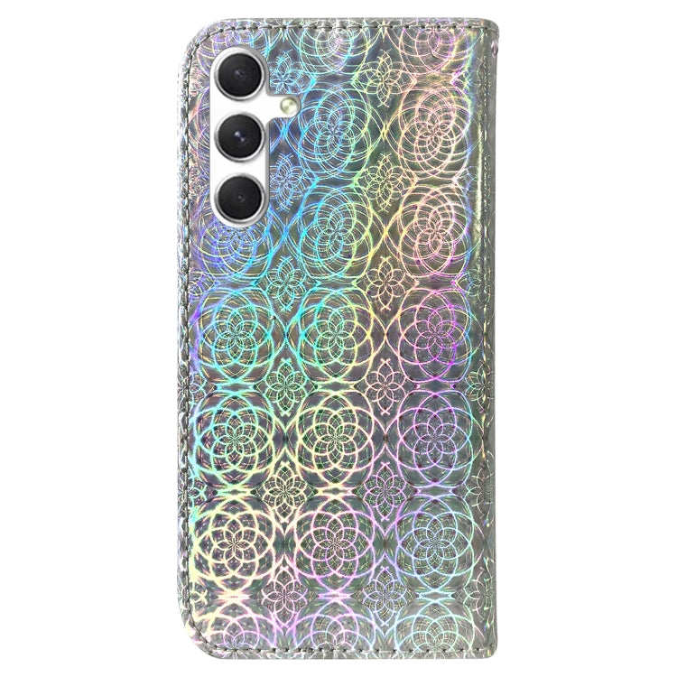 For Samsung Galaxy S25+ 5G Colorful Magnetic Buckle Leather Phone Case(Silver)