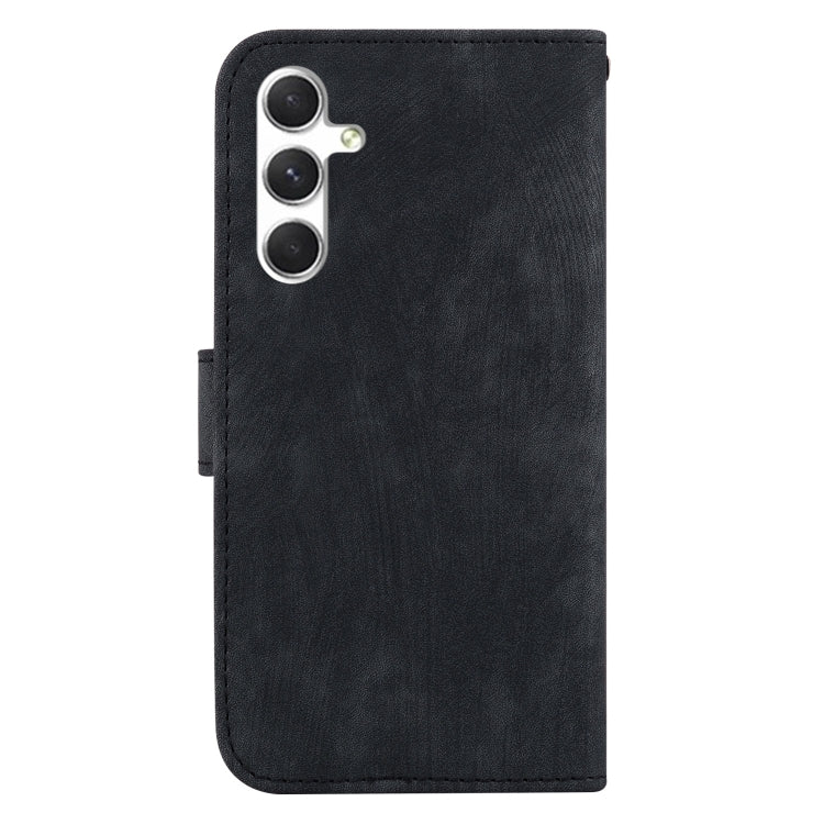 For Samsung Galaxy S25+ 5G Little Tiger Embossed Leather Phone Case(Black)