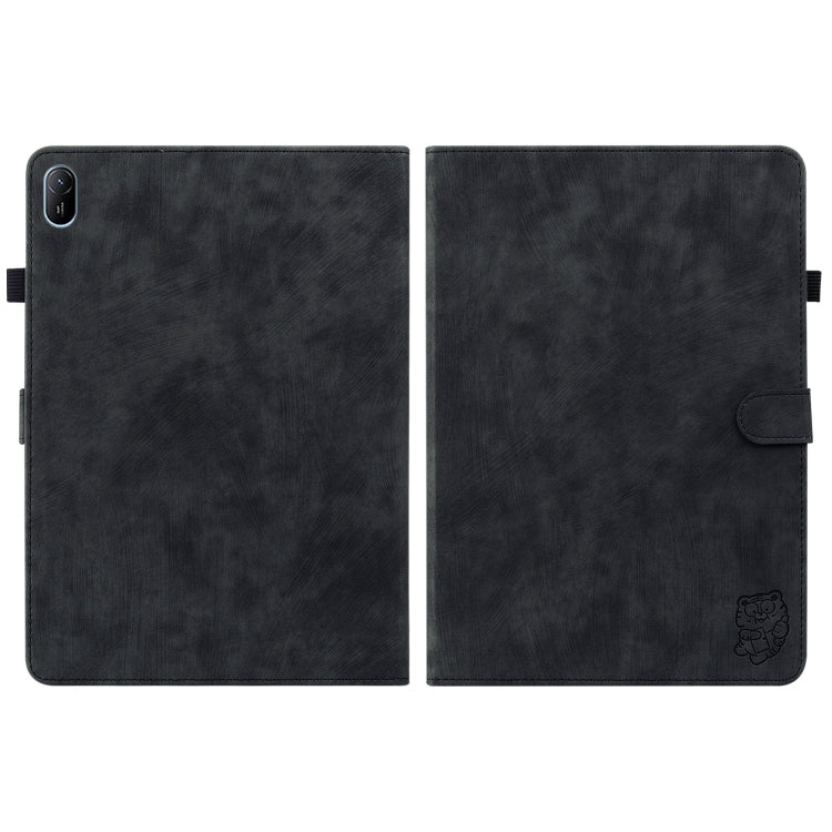 For Huawei MatePad SE 11 2024 Tiger Pattern Flip Leather Tablet Case(Black)