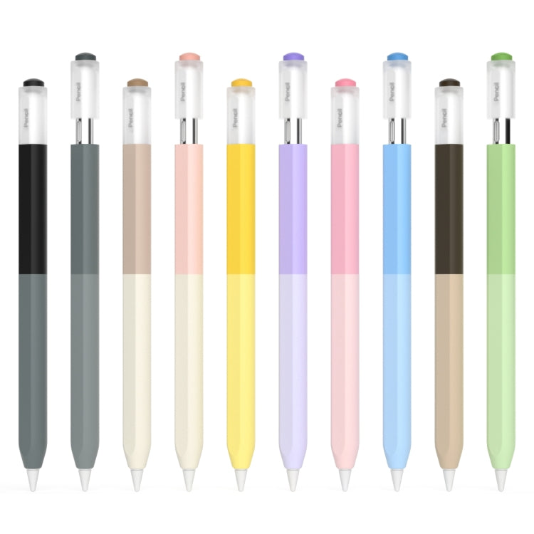 For Apple Pencil USB-C Gradient Silicone Stylus Protective Case(Purple)