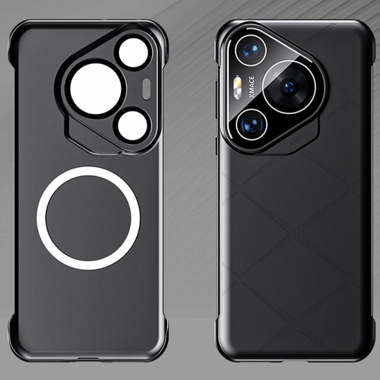For Huawei Pura 70 Pro Borderless Upshrink Camera Protection Magnetic Phone Case(Black)