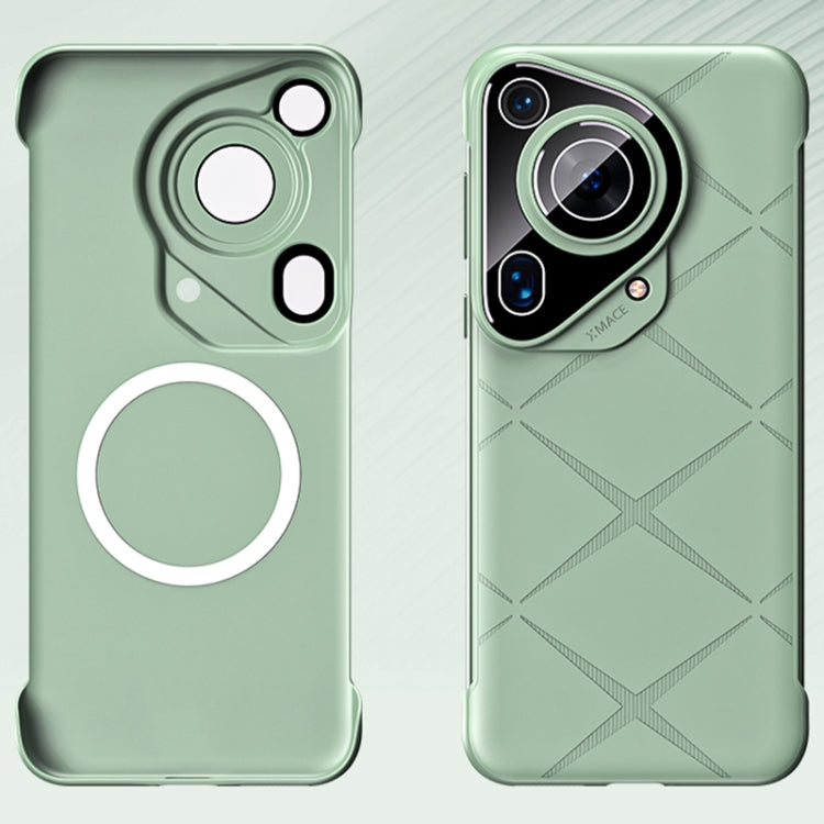 For Huawei Pura 70 Ultra Borderless Upshrink Camera Protection Magnetic Phone Case(Green)