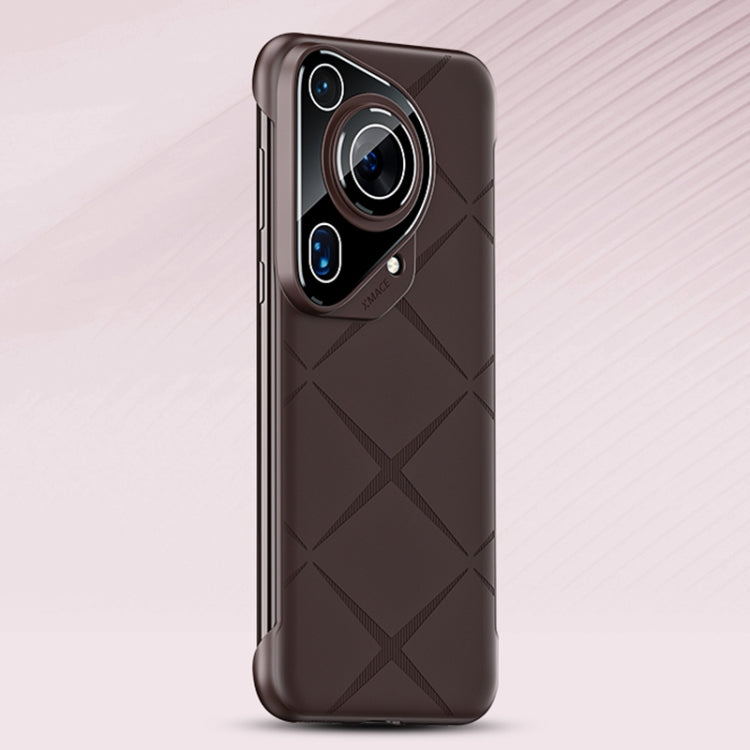 For Huawei Pura 70 Pro Borderless Upshrink Camera Protection Phone Case(Brown)