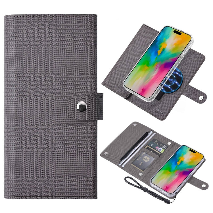 For iPhone 16 Pro ViLi GHB-C Series RFID MagSafe Magnetic Flip Leather Phone Case(Grey)
