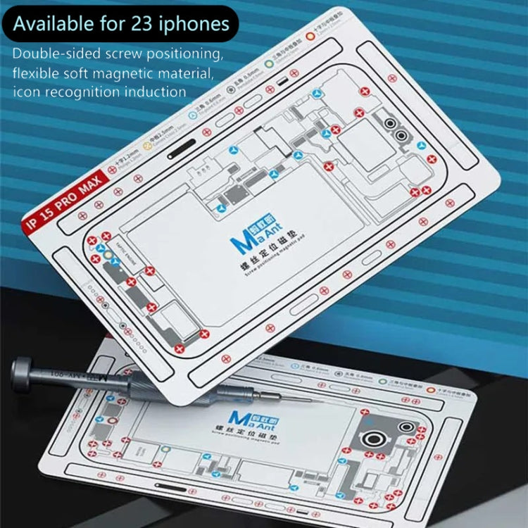 For iPhone 15 Plus MaAnt Double-sided Screw Positioning Flexible Soft Magnetic Pad - Magnetic Screws Mat by MaAnt | Online Shopping South Africa | PMC Jewellery | Buy Now Pay Later Mobicred