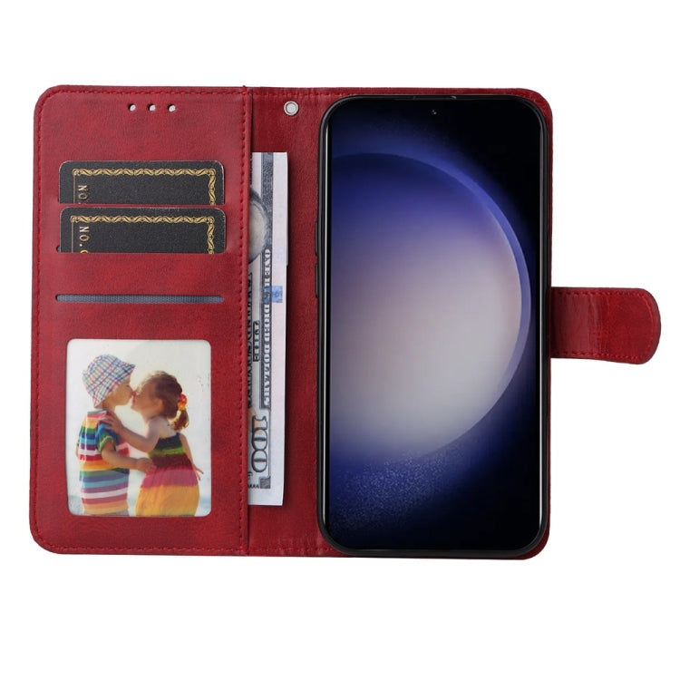 For Samsung Galaxy S25 5G Classic Calf Texture Flip Leather Phone Case(Red)