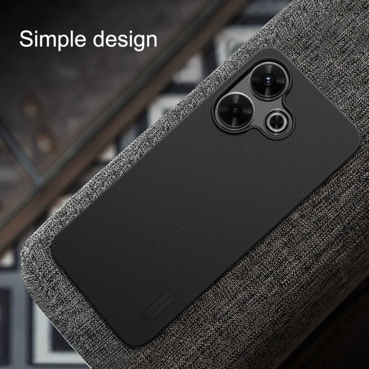 For Redmi Note 13R 5G / 13 4G NILLKIN Frosted PC Phone Case(Black)