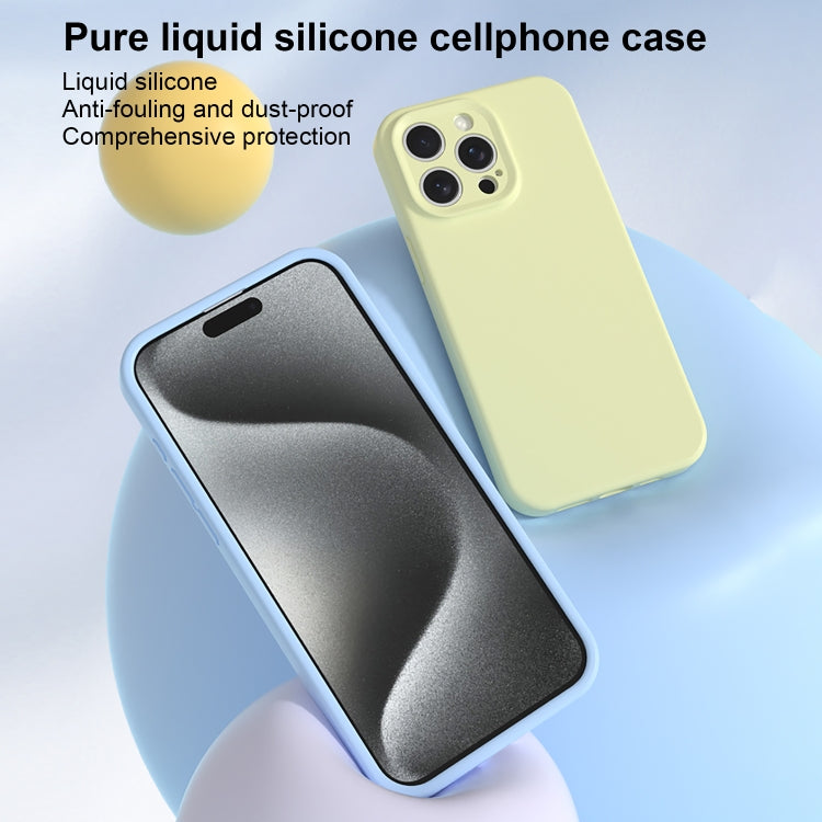 For iPhone 16 Pro Precise Hole Liquid Silicone Jelly Color Full Coverage Phone Case(White)