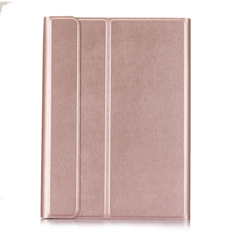 A500 For Samsung Galaxy Tab A7 T500/T505 10.4 inch 2020 Detachable Bluetooth Keyboard Ultrathin Horizontal Flip Leather Tablet Case with Holder & Elastic Band(Rose Gold)