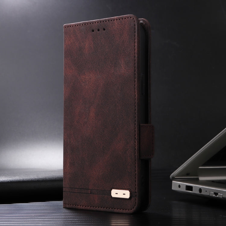 For iPhone 16 Pro Max Magnetic Clasp Leather Phone Case(Brown)