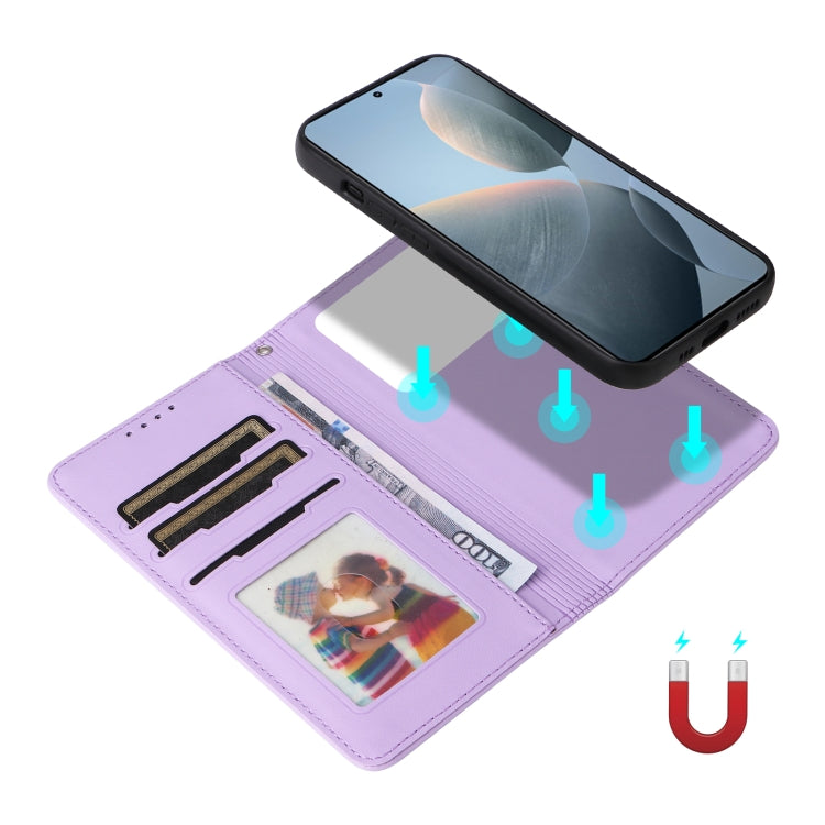 For Redmi K70 / K70 Pro BETOPNICE BN-005 2 in 1 Detachable Imitate Genuine Leather Phone Case(Light Purple)