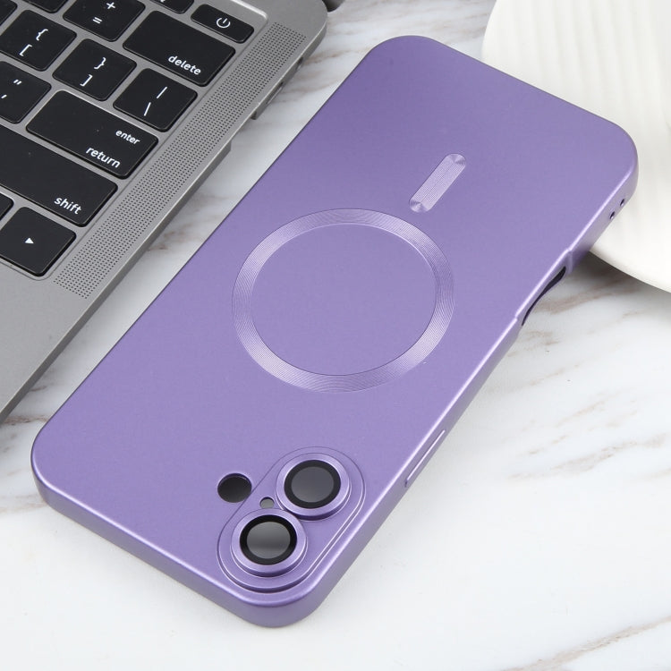 For iPhone 16 Liquid TPU Silicone Solid Color MagSafe Phone Case(Purple) - iPhone 16 Cases by PMC TechLife | Online Shopping South Africa | PMC TechLife | Buy Now Pay Later Mobicred