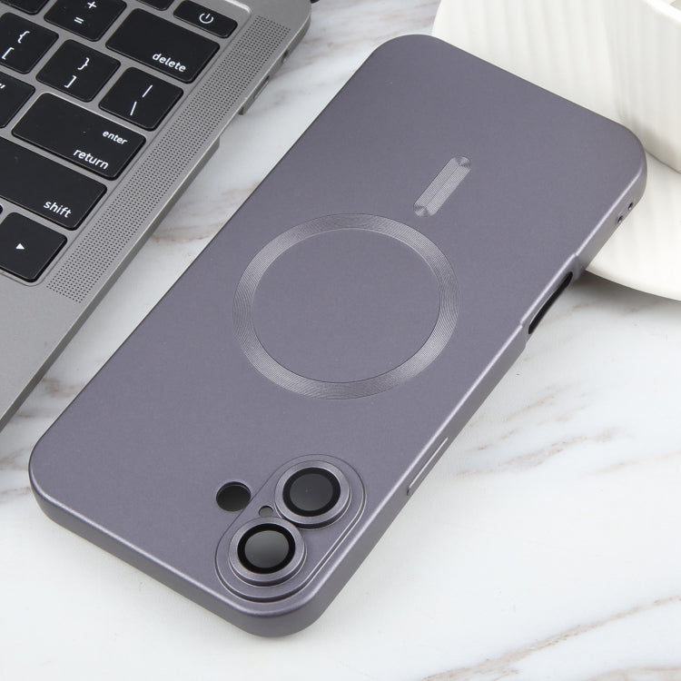 For iPhone 16 Liquid TPU Silicone Solid Color MagSafe Phone Case(Grey) - iPhone 16 Cases by PMC TechLife | Online Shopping South Africa | PMC TechLife | Buy Now Pay Later Mobicred