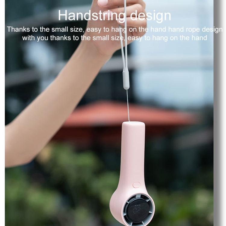 N606 Pro HD Digital Display Mini Handheld Fan(White)