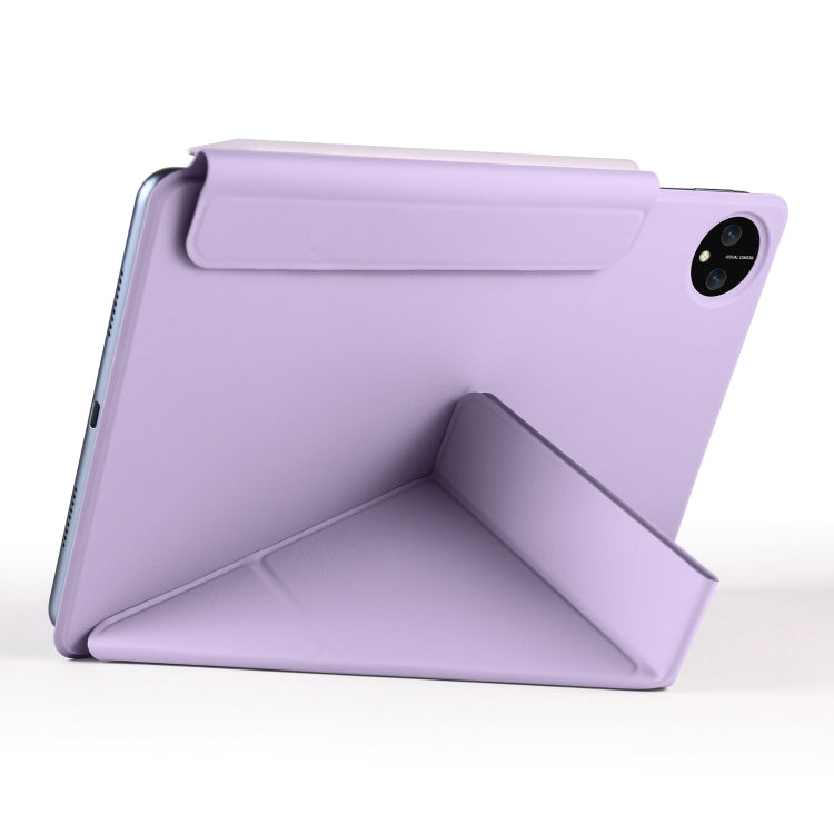 For Huawei MatePad Pro 11 2024 / 2022 Fixed Buckle Magnetic Deformation Leather Tablet Case(Purple)