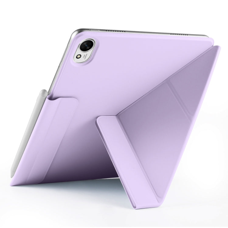 For Huawei MatePad Air 11.5 2023 Fixed Buckle Magnetic Deformation Leather Tablet Case(Purple)