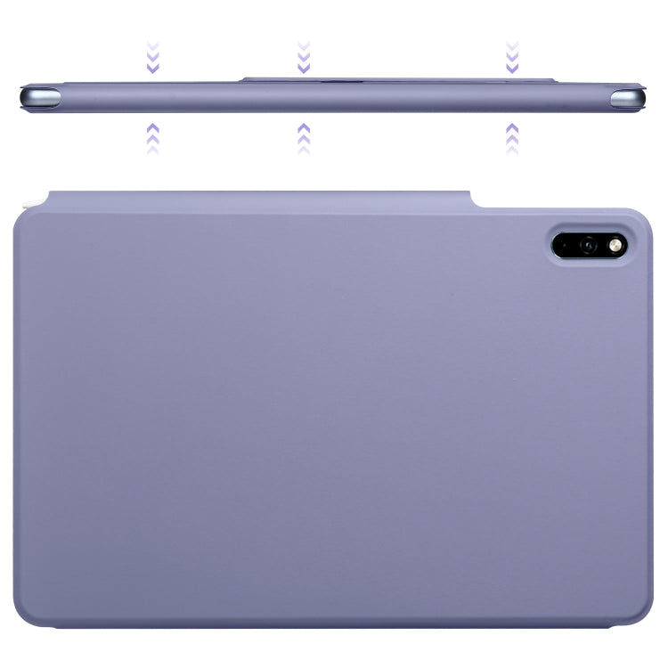 For Huawei MatePad 11 2021 Fixed Buckle Magnetic Deformation Leather Tablet Case(Lavender Purple)