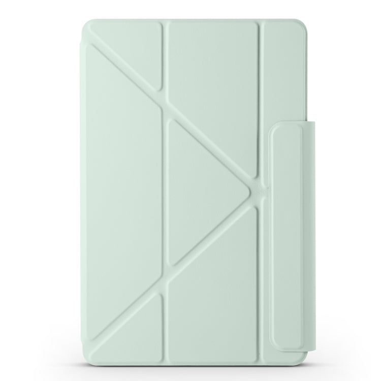 For Huawei MatePad Pro 12.2 2024 Fixed Buckle Magnetic Deformation Leather Tablet Case(Baby Green)