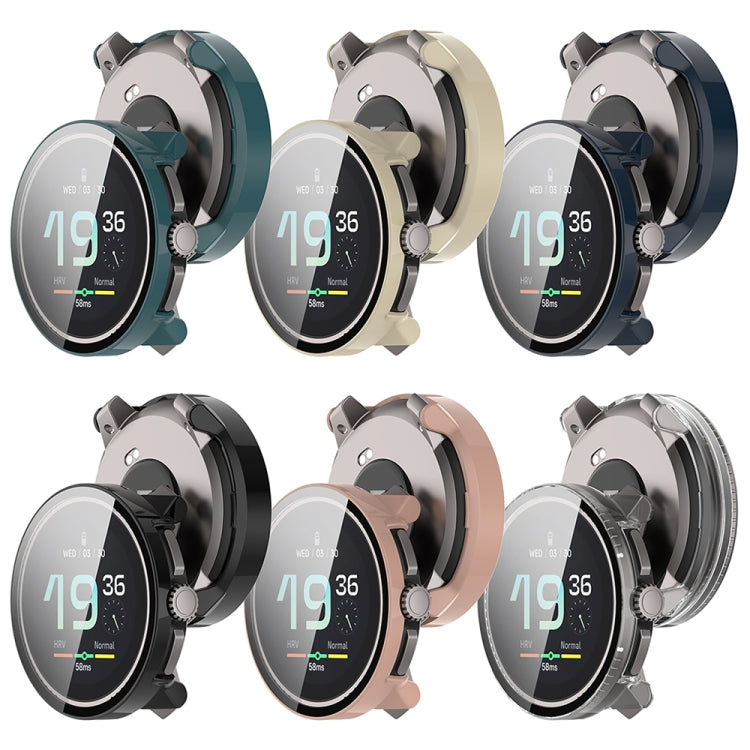 For Suunto Race S PC + Tempered Glass Film Integrated Watch Protective Case(Black) - Watch Case by PMC TechLife | Online Shopping South Africa | PMC TechLife | Buy Now Pay Later Mobicred