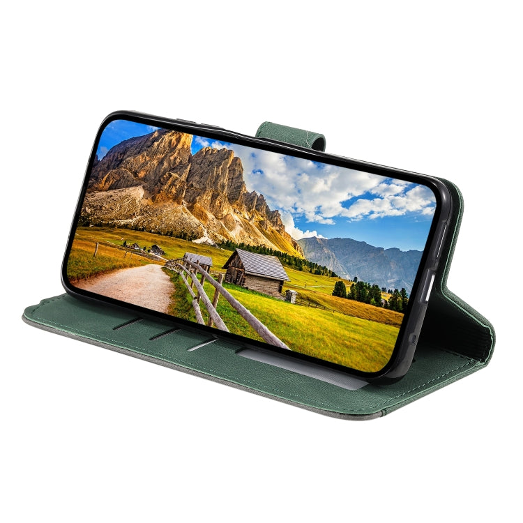 For iPhone 16 Plus Nail Skin Feel Stitching Calf Texture Leather Phone Case(Green) - free shipping - PMC TechLife - Order now!