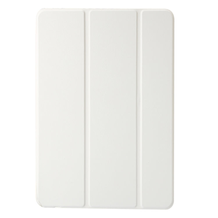 For Huawei Matepad SE 11 2024 Clear Acrylic 3-Fold Leather Tablet Case(White)