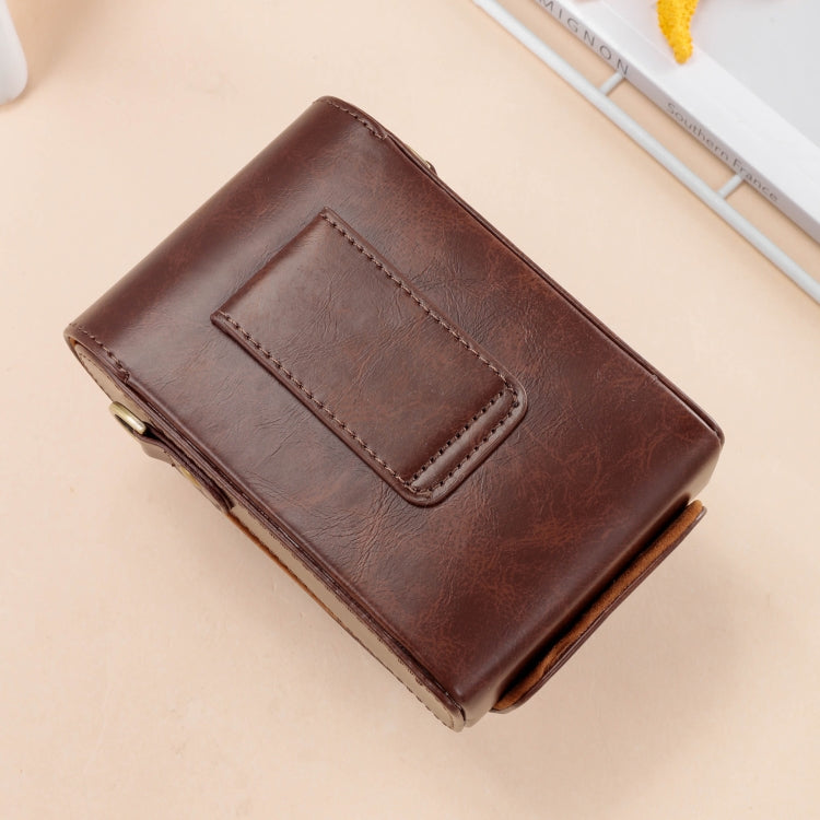 For FUJIFILM X100VI Full Body Leather Camera Case Bag with Strap(Coffee) - Leather Bag by PMC Jewellery | Online Shopping South Africa | PMC Jewellery | Buy Now Pay Later Mobicred