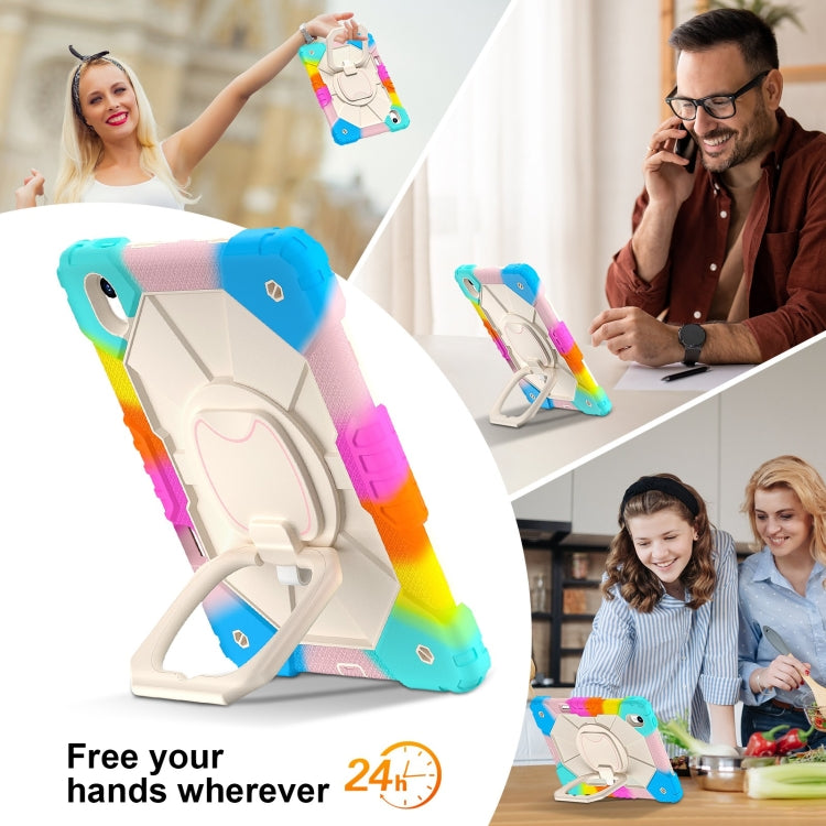 For Huawei Matepad 11.5 2023 Contrast Color Robot Silicone Hybrid PC Tablet Case(Colorful Blue) - Huawei by PMC Jewellery | Online Shopping South Africa | PMC Jewellery | Buy Now Pay Later Mobicred