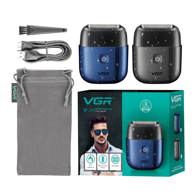 VGR V-340 5W USB Mini Portable Reciprocating Electric Shaver(Black) - free shipping - PMC TechLife - Order now!