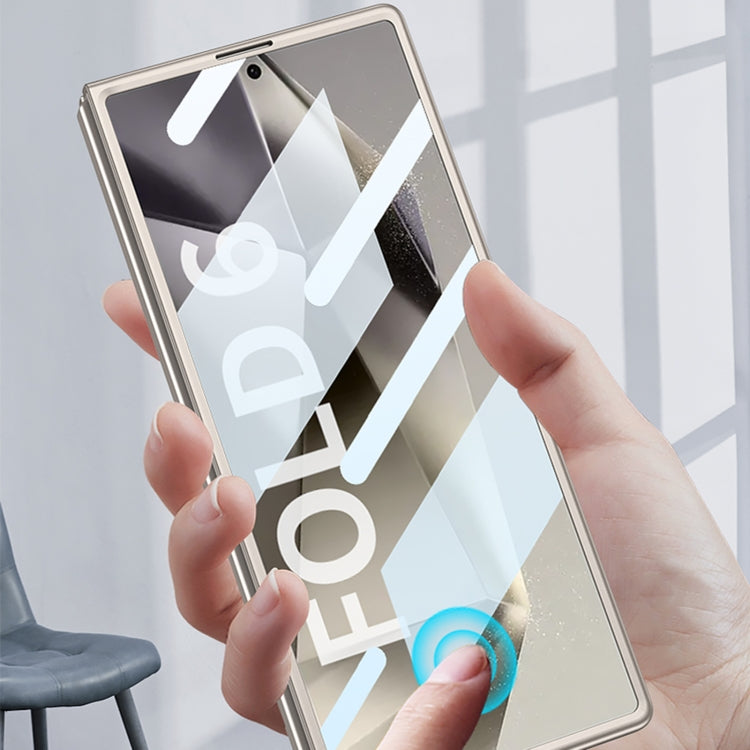 For Samsung Galaxy Z Fold6 GKK Integrated Ultra-thin Electroplating Lens Frame Phone Case(Green)