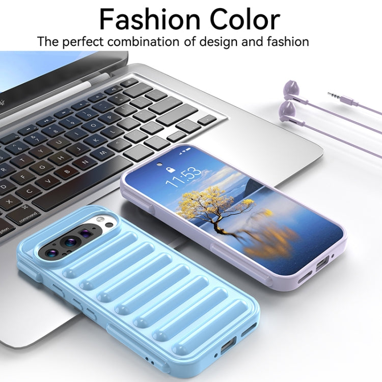 For Google Pixel 9 Pro XL Capsule Series Candy Color TPU Phone Case(Transparent Grey)