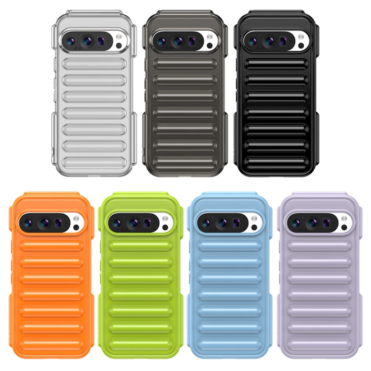 For Google Pixel 9 Capsule Series Candy Color TPU Phone Case(Transparent Grey)