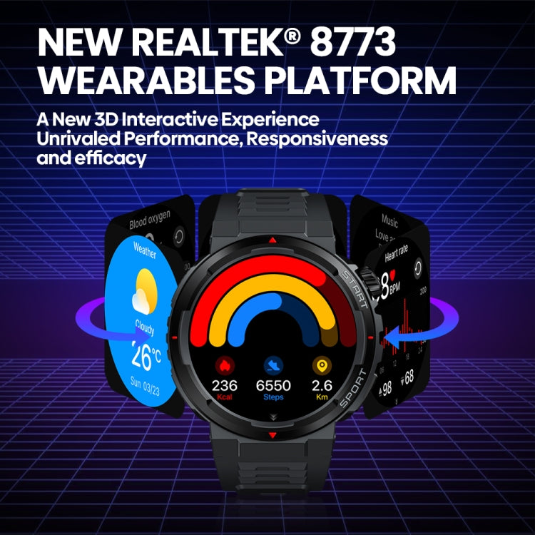Zeblaze Ares 3 Plus 1.43 inch Fitness & Wellness Smart Watch Supports 24H Health Monitoring(Lava Black) - Smart Watches by Zeblaze | Online Shopping South Africa | PMC Jewellery | Buy Now Pay Later Mobicred