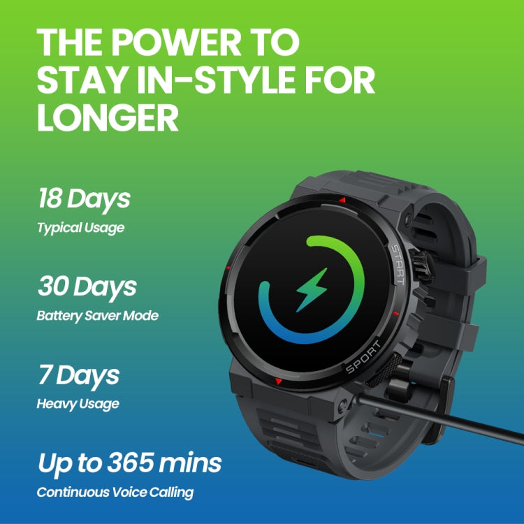 Zeblaze Ares 3 Plus 1.43 inch Fitness & Wellness Smart Watch Supports 24H Health Monitoring(Wild Green) - free shipping - PMC Jewellery - Order now!