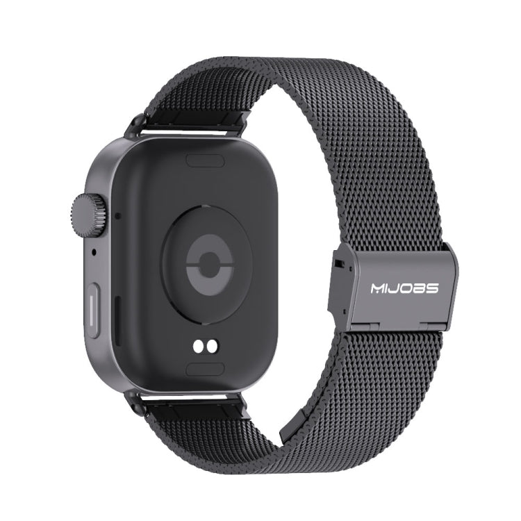 For Huawei Watch Fit3 MIJOBS Milan Buckle Stainless Steel Watch Band(Black)