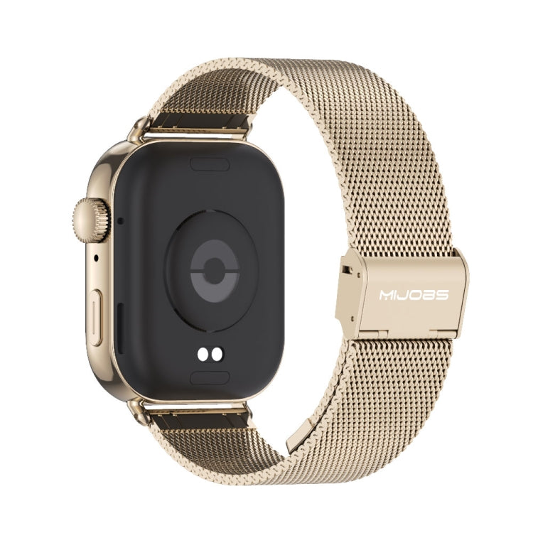 For Huawei Watch Fit3 MIJOBS Milan Buckle Stainless Steel Watch Band(Light Gold)