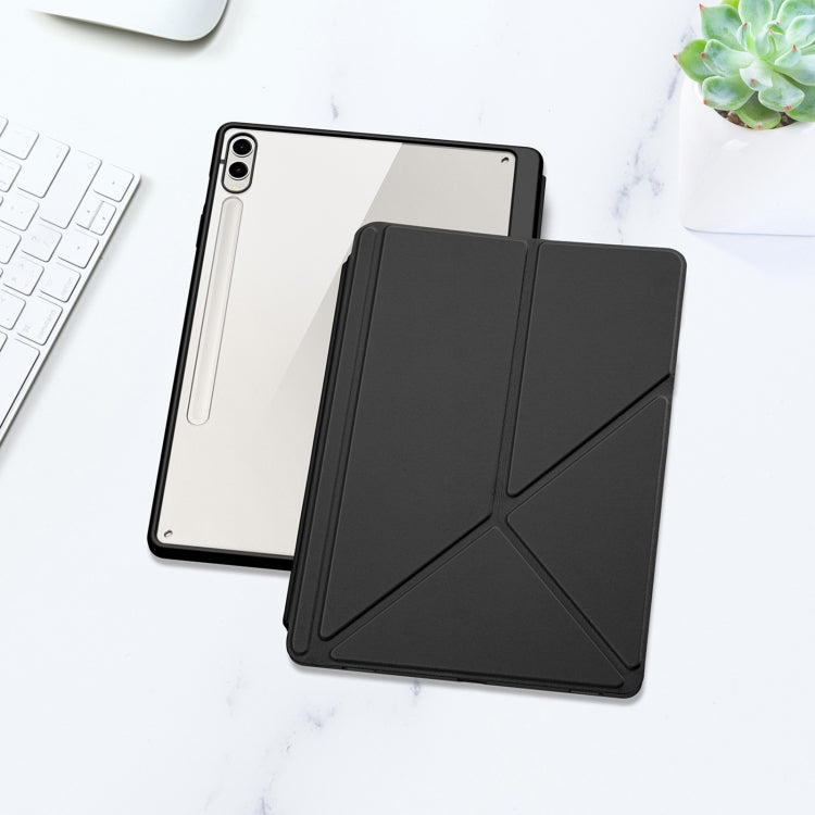 For Samsung Galaxy Tab S9+ / S9 FE+ DUX DUCIS Magi Series Smart Leather Tablet Case(Black)