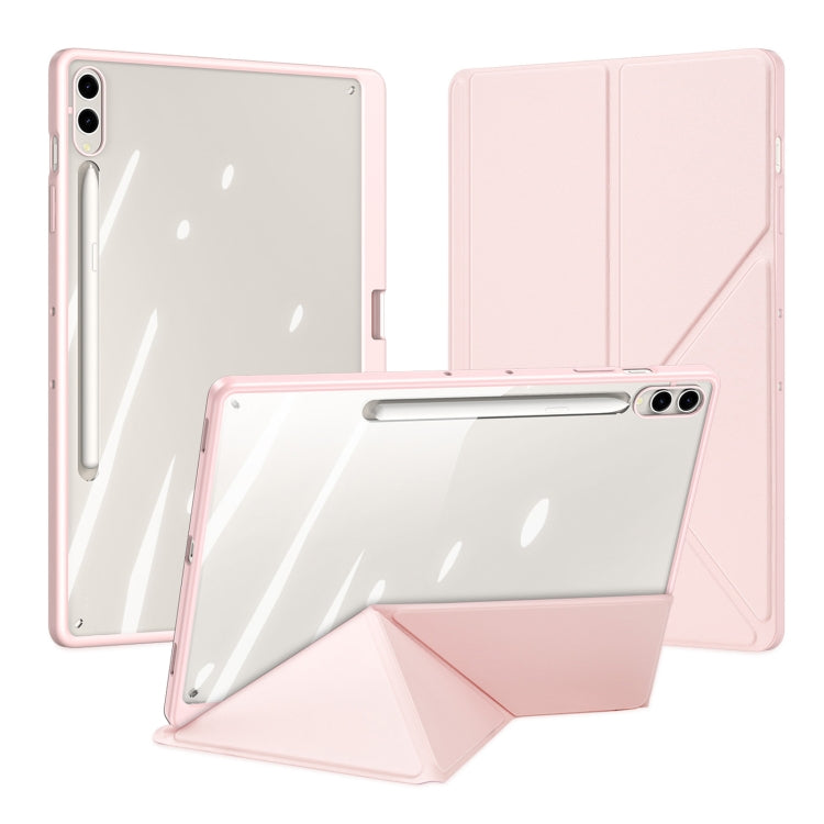 For Samsung Galaxy Tab S10+ DUX DUCIS Magi Series Smart Leather Tablet Case(Pink)