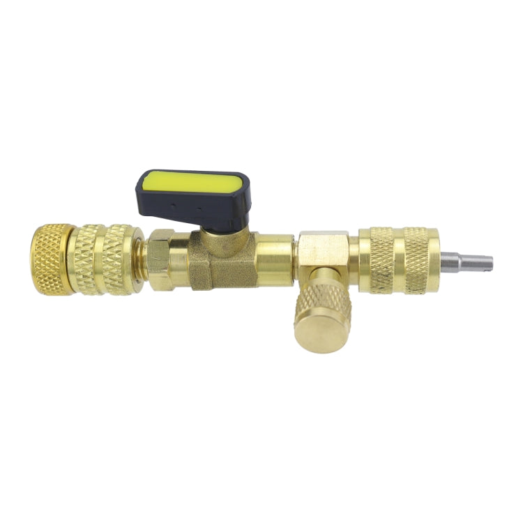 36pcs / Set T6 Air Conditioning Valve Core Remover Installer Tool with Dual Size SAE 1/4 and 5/16 Ports(Gold)