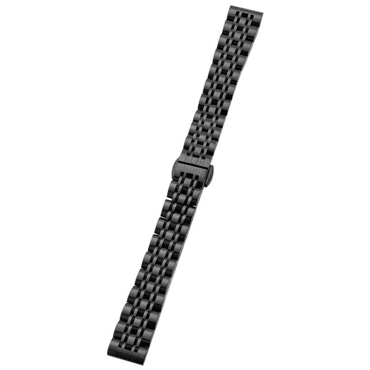For Garmin Lily 2 Seven-beads 14mm Stainless Steel Watch Band(Black)