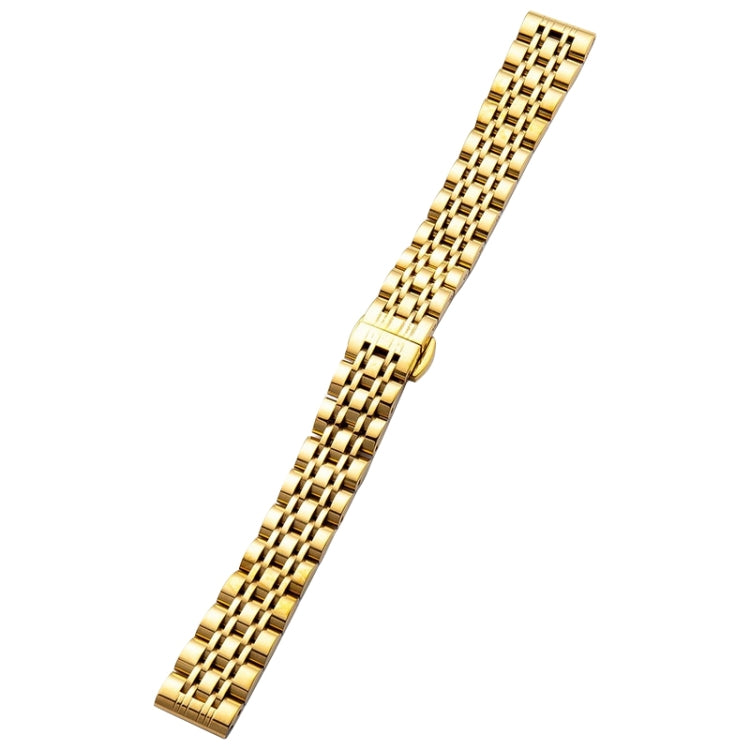 For Garmin Lily 2 Seven-beads 14mm Stainless Steel Watch Band(Gold)