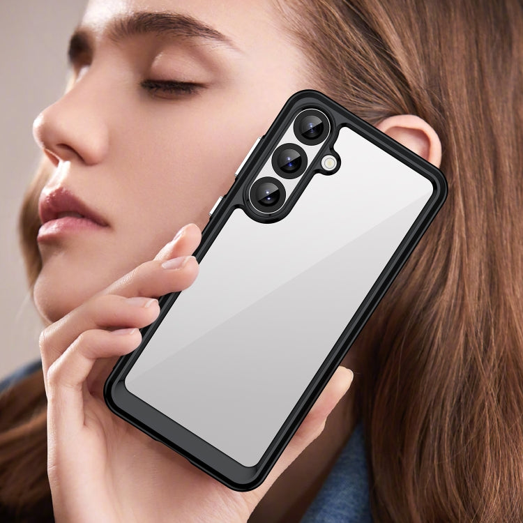 For Samsung Galaxy S25+ 5G Colorful Series Acrylic Hybrid TPU Phone Case(Black) - Galaxy S25+ 5G Cases by PMC Jewellery | Online Shopping South Africa | PMC Jewellery | Buy Now Pay Later Mobicred
