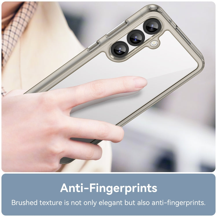 For Samsung Galaxy S25+ 5G Colorful Series Acrylic Hybrid TPU Phone Case(Transparent Grey)