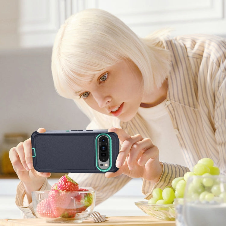 For Google Pixel 9 Life Waterproof Rugged PC + Silicone Phone Case(Dark Blue + Light Blue) - Google Cases by PMC TechLife | Online Shopping South Africa | PMC TechLife | Buy Now Pay Later Mobicred